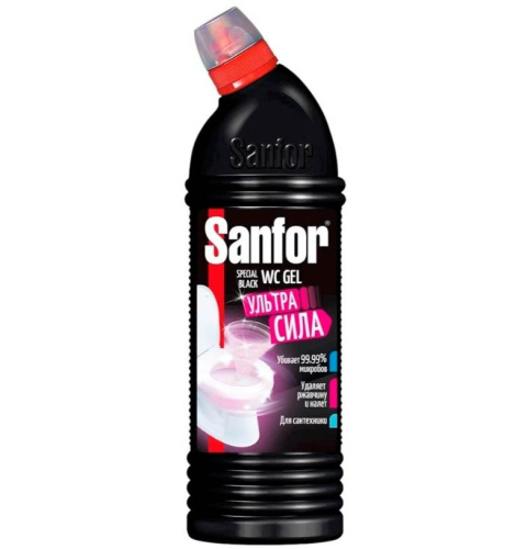 Средство для сантехники SANFOR SPECIAL BLACK гель кислотный утенок 750 мл